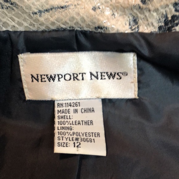 Newport News Snake Print Leather Jacket - Picture 6 of 9